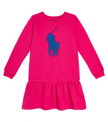 Polo Ralph Lauren Kids Logo embroidered cotton-blend dress