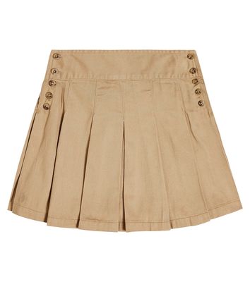 Polo Ralph Lauren Kids Pleated cotton skirt