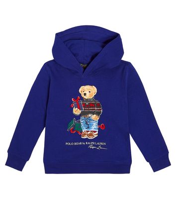 Polo Ralph Lauren Kids Polo Bear cotton-blend fleece hoodie