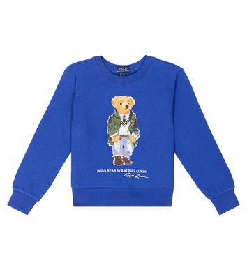 Polo Ralph Lauren Kids Polo Bear cotton-blend fleece sweatshirt