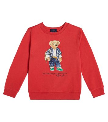 Polo Ralph Lauren Kids Polo Bear cotton-blend sweatshirt