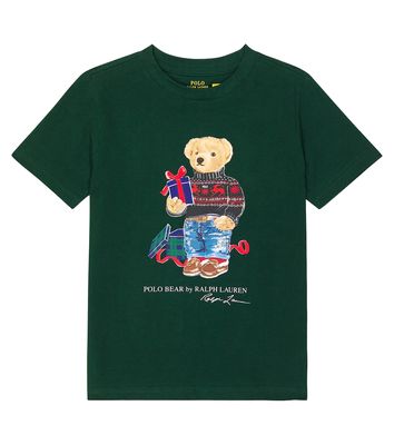 Polo Ralph Lauren Kids Polo Bear cotton jersey T-shirt