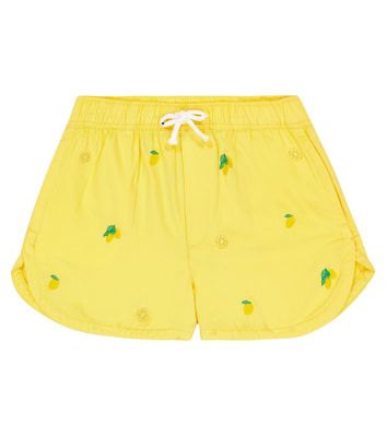 Polo Ralph Lauren Kids Printed cotton twill shorts