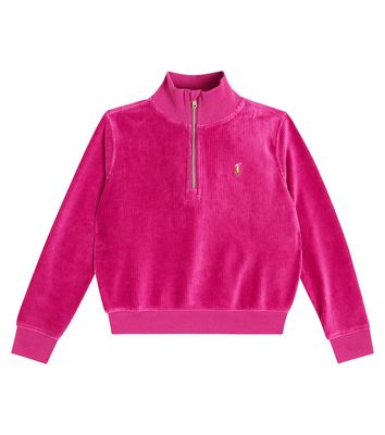 Polo Ralph Lauren Kids Ribbed-knit cotton-blend sweatshirt