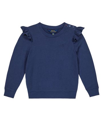 Polo Ralph Lauren Kids Ruffled cotton sweatshirt