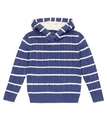 Polo Ralph Lauren Kids Striped cable-knit cotton sweater