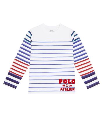 Polo Ralph Lauren Kids Striped cotton jersey top