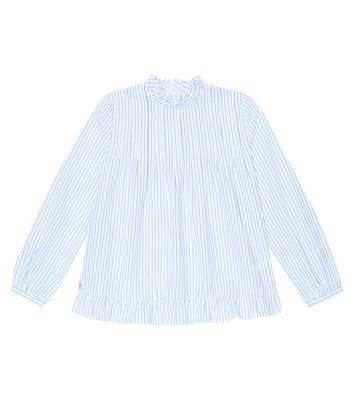 Polo Ralph Lauren Kids Striped cotton poplin blouse