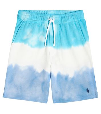 Polo Ralph Lauren Kids Tie-dye cotton-blend fleece shorts