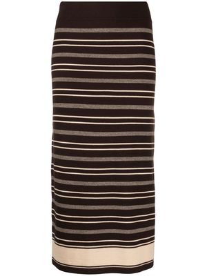 Polo Ralph Lauren knitted stripe skirt - Brown