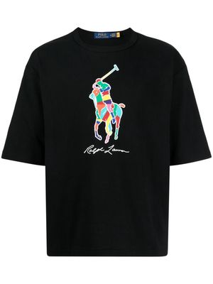 Polo Ralph Lauren large-logo print cotton T-shirt - Black