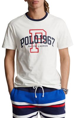 Polo Ralph Lauren Layered Logo Cotton Graphic T-Shirt in White