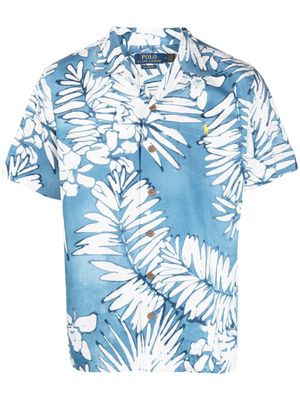 Polo Ralph Lauren leaf-print short-sleeve shirt - Blue