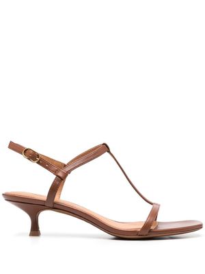Polo Ralph Lauren leather low-heel sandals - Brown