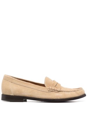 Polo Ralph Lauren leather penny slot loafers - Neutrals