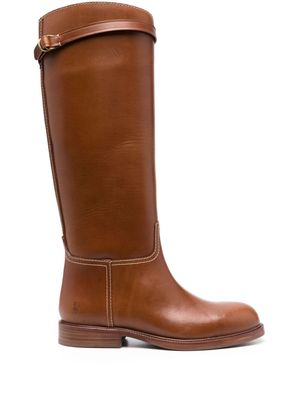 Polo Ralph Lauren leather riding knee boots - Brown