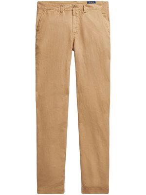 Polo Ralph Lauren linen-blend slim-cut trousers - Neutrals