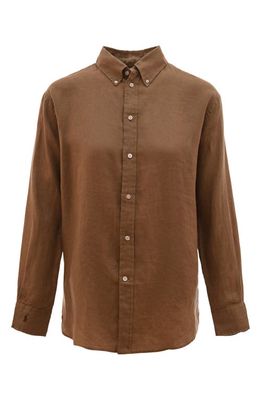 Polo Ralph Lauren Linen Button-Down Shirt in Camel
