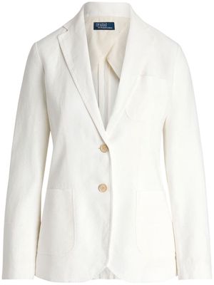 Polo Ralph Lauren linen single-breasted blazer - White