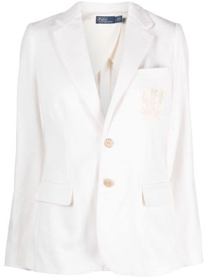 Polo Ralph Lauren logo-appliqué blazer - White