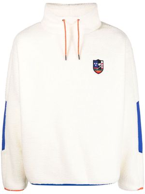 Polo Ralph Lauren logo-appliqué funnel-neck sweatshirt - White