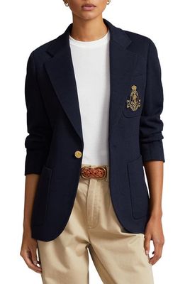 Polo Ralph Lauren Logo Crest Blazer in Park Avenue Navy
