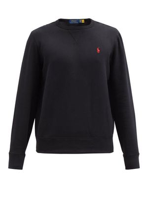 Polo Ralph Lauren - Logo-embroidered Cotton-blend Jersey Sweatshirt - Mens - Black