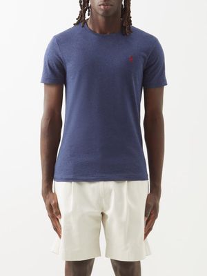 Polo Ralph Lauren - Logo-embroidered Cotton-jersey T-shirt - Mens - Navy