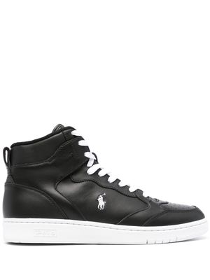 Polo Ralph Lauren logo-embroidered high-top sneakers - Black