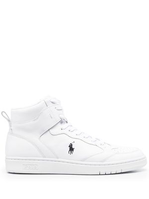 Polo Ralph Lauren logo-embroidered high-top sneakers - White