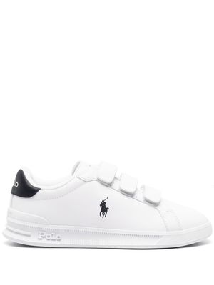 Polo Ralph Lauren logo-embroidered leather sneakers - White