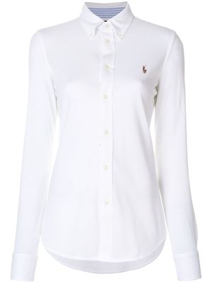 Polo Ralph Lauren logo-embroidered long sleeve shirt - White