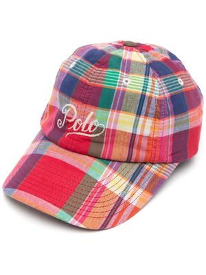 Polo Ralph Lauren logo-embroidered plaid baseball cap