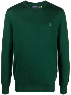 Polo Ralph Lauren logo-embroidered wool jumper - Green