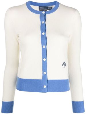 Polo Ralph Lauren logo-embroidery knitted cardigan - White