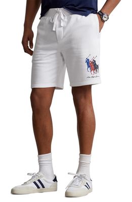 Polo Ralph Lauren Logo Fleece Sweat Shorts in White