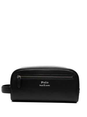 Polo Ralph Lauren logo lettering wash bag - Black
