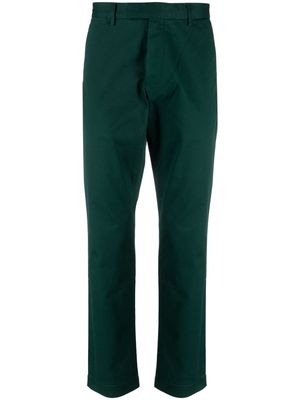 Polo Ralph Lauren logo-patch cotton-blend tapered trousers - Green