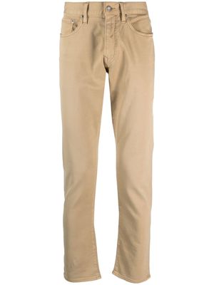 Polo Ralph Lauren logo-patch cotton straight-leg trousers - Neutrals