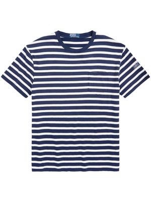 Polo Ralph Lauren logo-patch cotton T-shirt - Blue