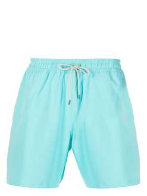 Polo Ralph Lauren logo-patch drawstring swim shorts - Blue