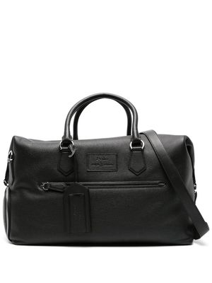 Polo Ralph Lauren logo-patch leather holdall - Black