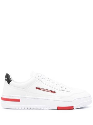 Polo Ralph Lauren logo-patch leather sneakers - White