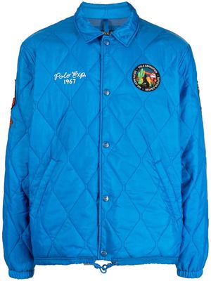 Polo Ralph Lauren logo-patch quilted jacket - Blue