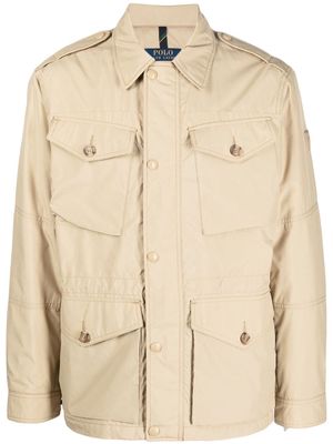 Polo Ralph Lauren logo-patch water-repellent recycled jacket - Neutrals