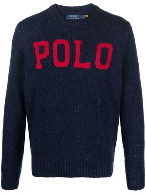 Polo Ralph Lauren logo-print crew-neck jumper - Blue