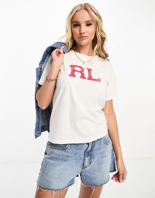 Polo Ralph Lauren logo t-shirt in off white