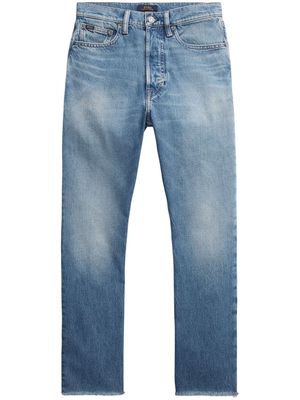Polo Ralph Lauren logo-tag high-rise cropped jeans - Blue