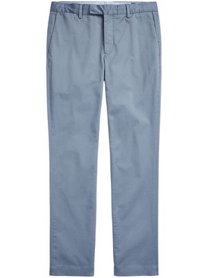 Polo Ralph Lauren logo-tag twill straight-leg trousers - Blue