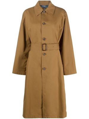 Polo Ralph Lauren long belted cotton coat - Brown